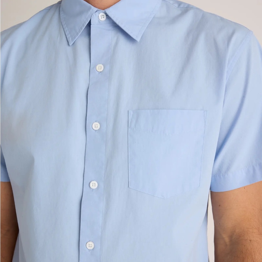 Bundle of 2 NWT Quince-Men’s organic cotton stretch poplin camp Light gray